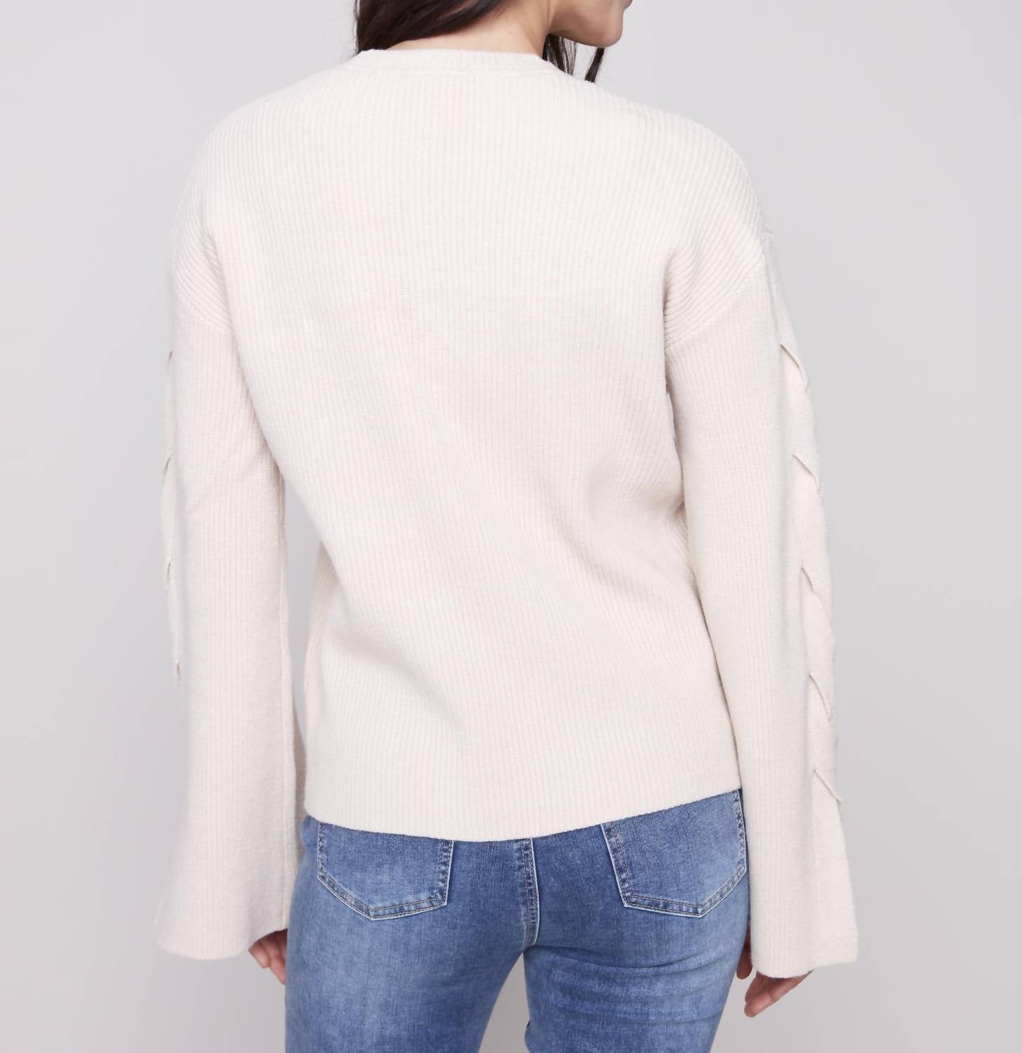 Charlie B - Cable Detail Crew Neck Sweater
