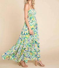 Rolypoly - Floral Halter Cami Sun Maxi Dress