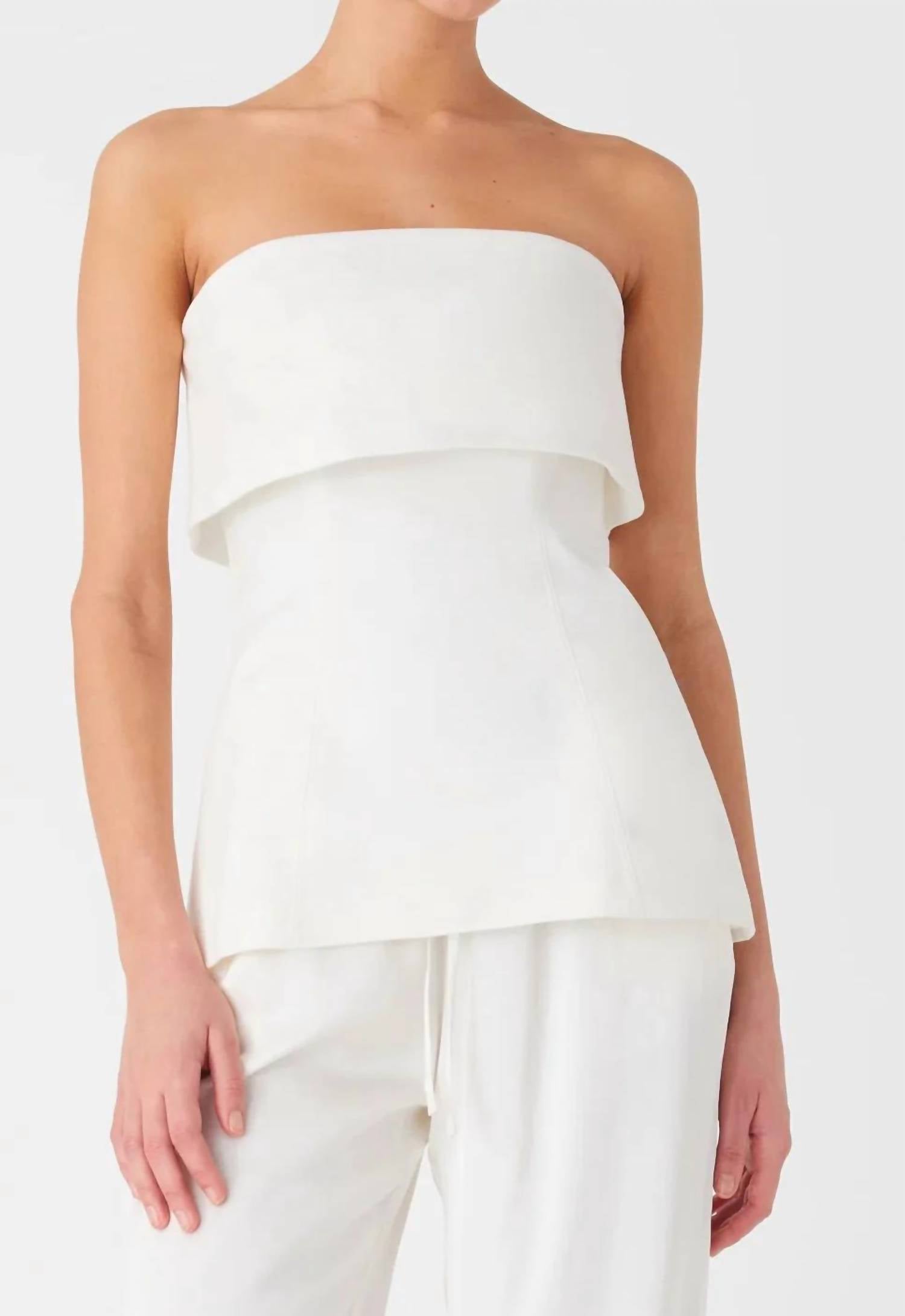 Misha - Amar Strapless Sateen Top