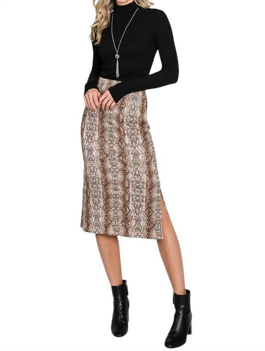 Jade By Jane - Python Print Midi Skirt