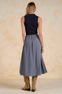 Elan - Mixed Media Striped Dress