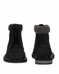 Vintage Foundry Co. Men's Stone Boots With Faux Fur Trim in black - men's boots - alternate view