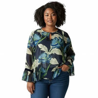 Cooper 9 - Coming Into Focus Sheer Floral Top