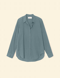 XIRENA Women's Beau Shirt Top in steely blue - women's long sleeve top