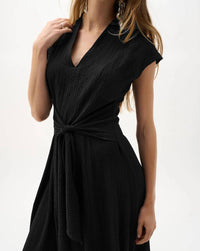 Joseph Ribkoff - Waist Tie Midi Fit And Flare Dress