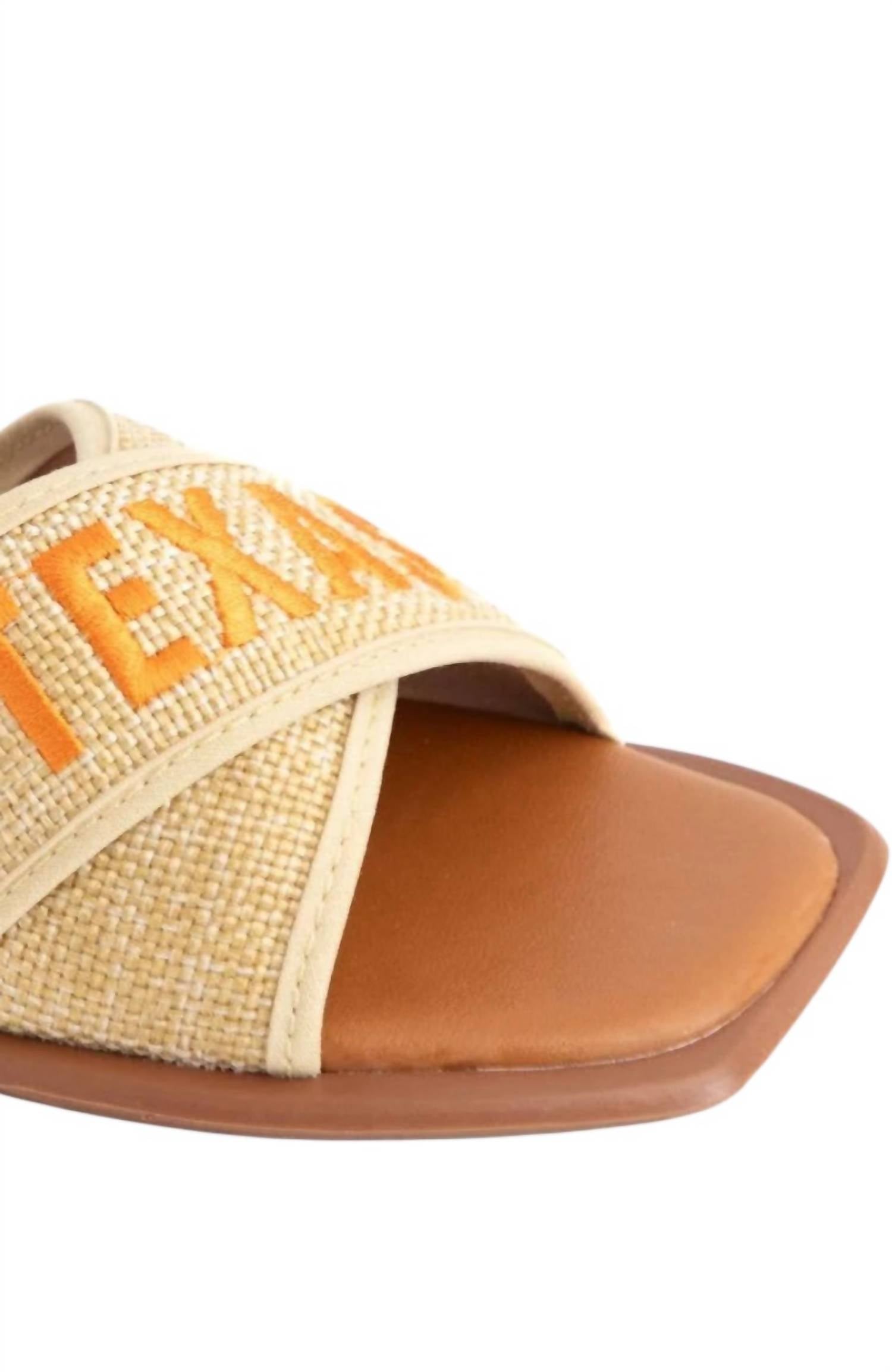 Maker'S - Women's Texas Game Day Criss-cross Cushioned Sandal