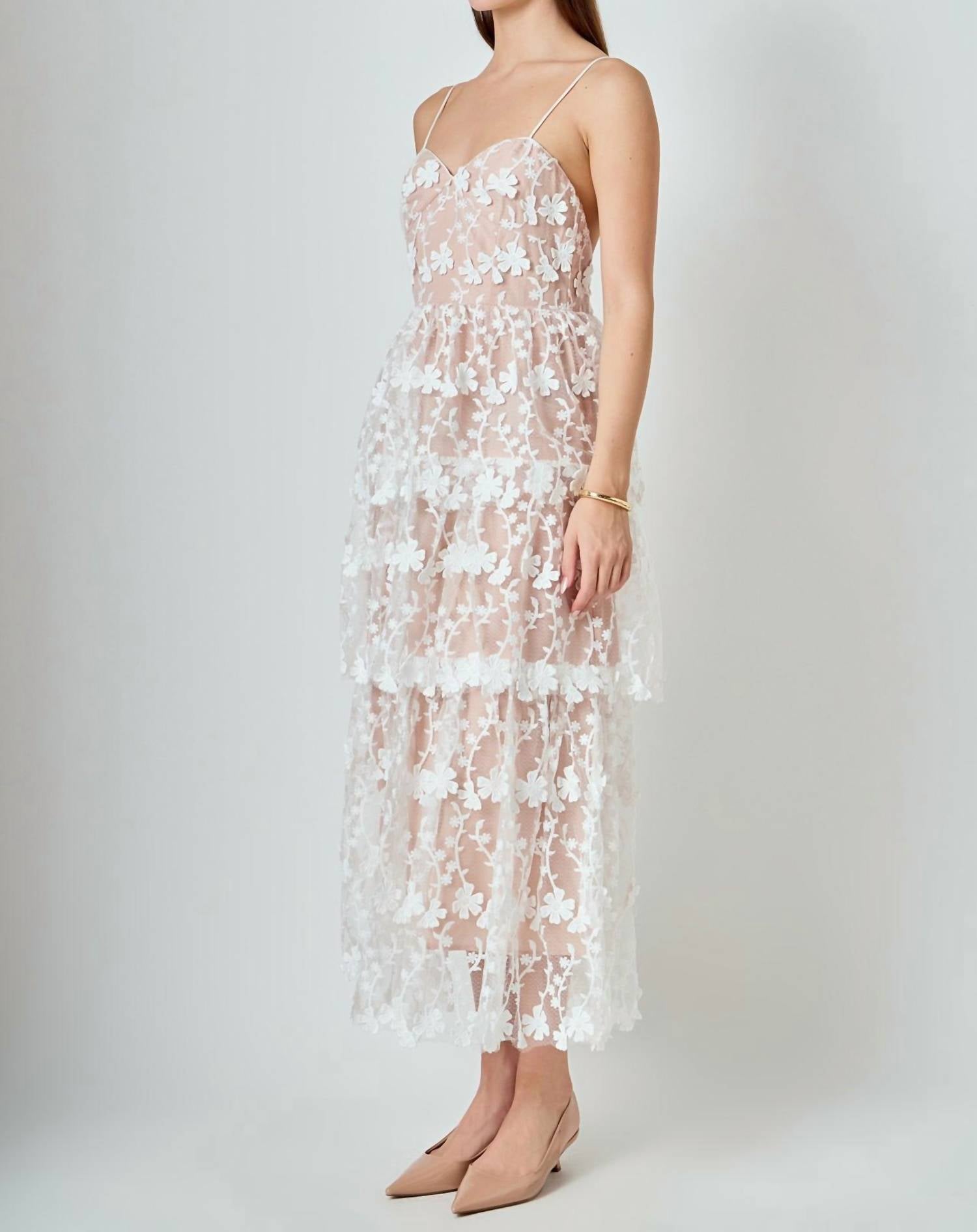 Endless Rose - Crochet Layered Midi Dress