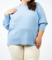 Estheme - Dolman Cashmere Long Sleeve Sweater - Plus