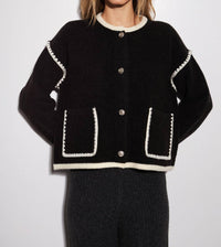 JOHN + JENN Rene Sweater in burnt ember - women's jacket