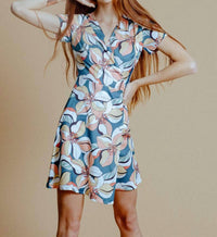 Floral Wrap Mini Dress