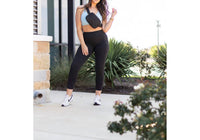 Julia Rose Shannon Double Pocket Sculpting Leggings in black 1 - women's pants - alternate view