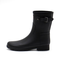 HUNTER Women's Original Refined Slim Fit Short Boots in black - women's shoe - alternate view