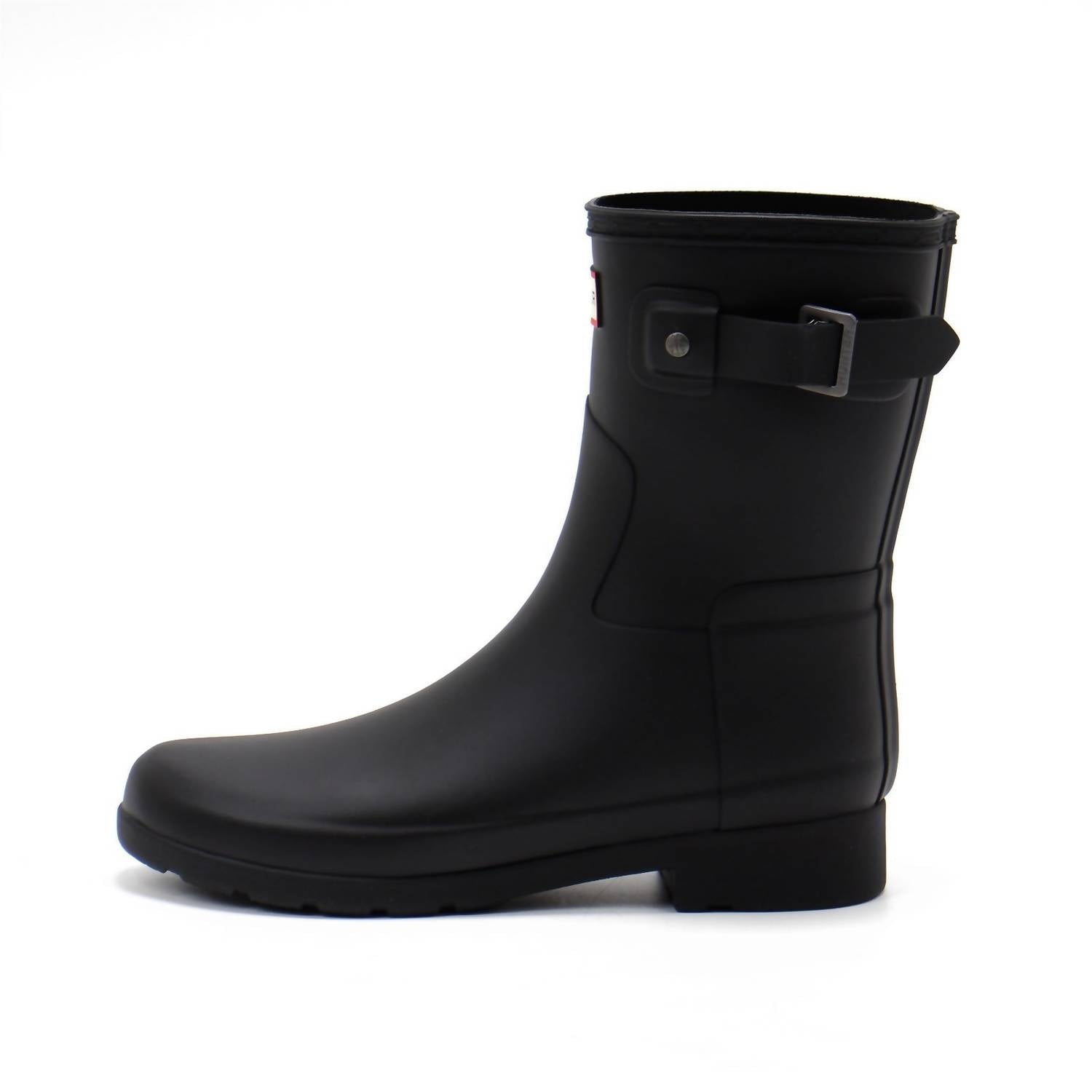 HUNTER Women's Original Refined Slim Fit Short Boots in black - women's shoe - alternate view