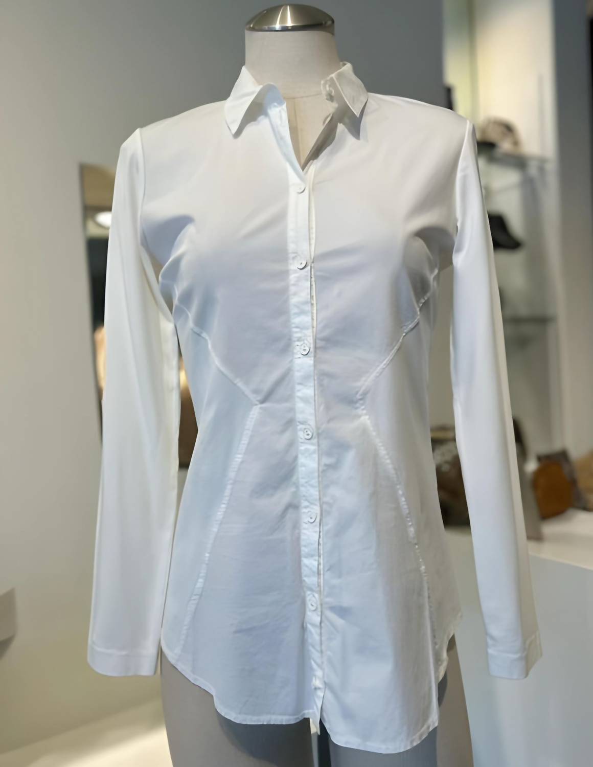 Knit Side Button Down Shirt
