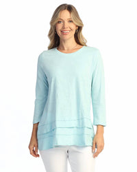 Jess & Jane - M66 Slub With Contrast Hem Top