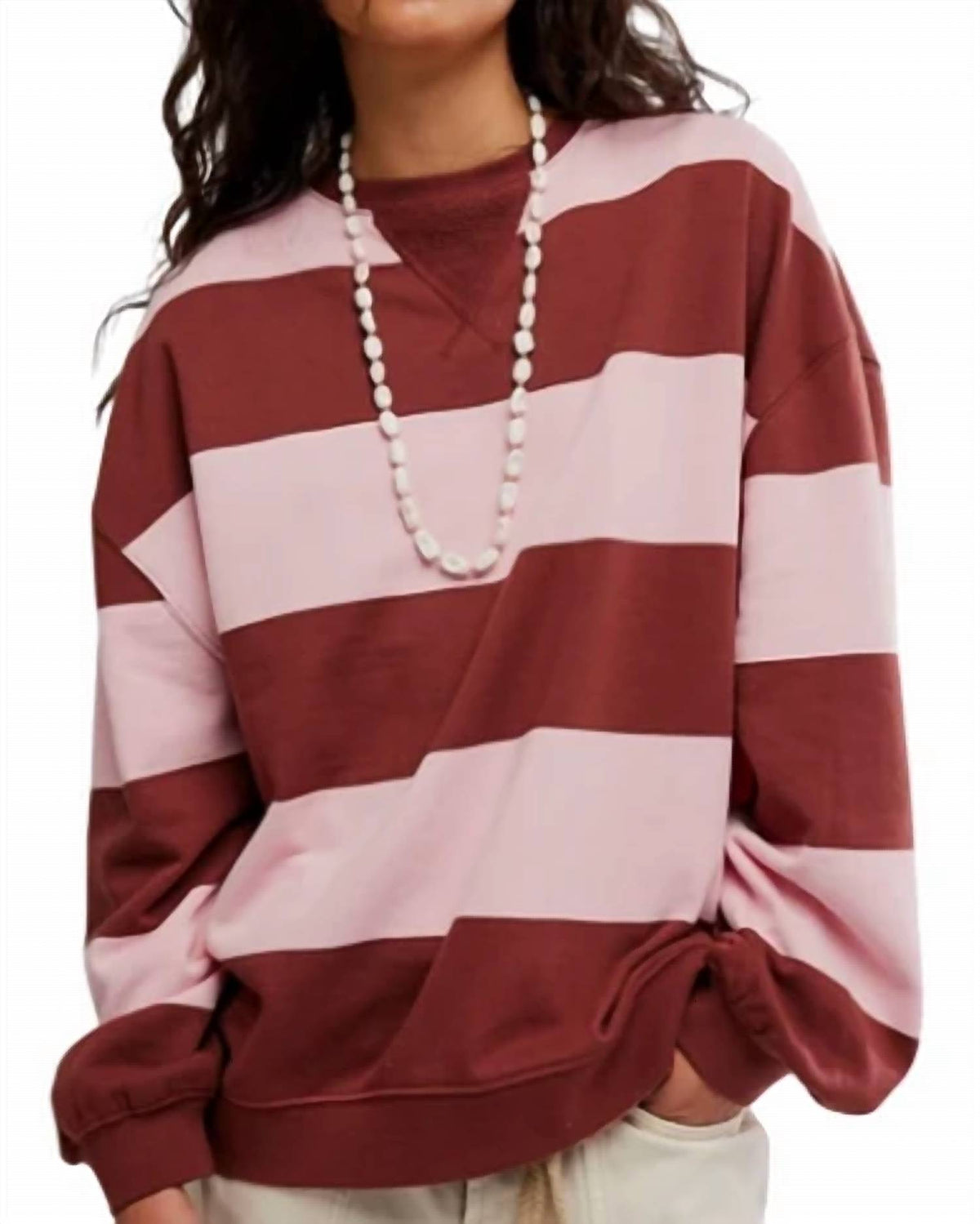 Free People - Classic Stripe Crewneck Top