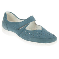 Waldlaufer Women's Henni Dora Casual Shoe in denim - women's sneaker