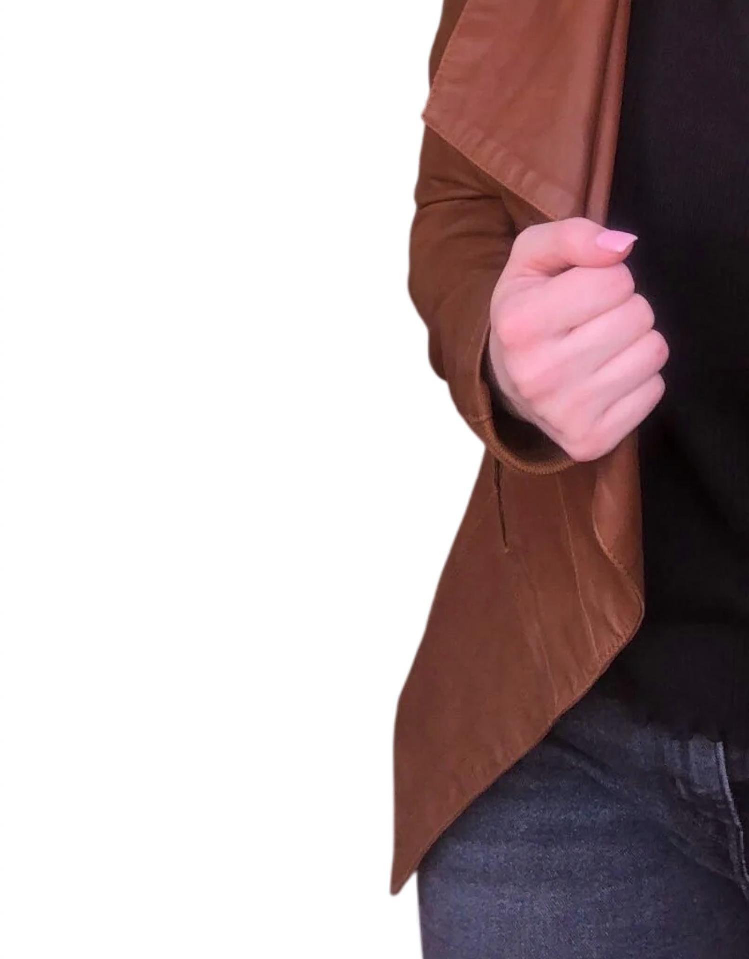 MAURITIUS Judith Rf Jacket in cognac - women's jacket - detail view