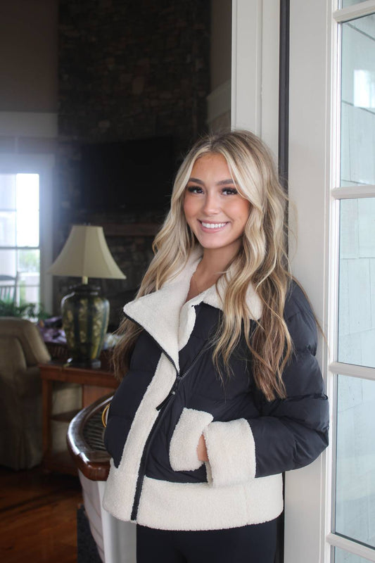 Tcec - Sherpa Trim Padded Puffer Jacket