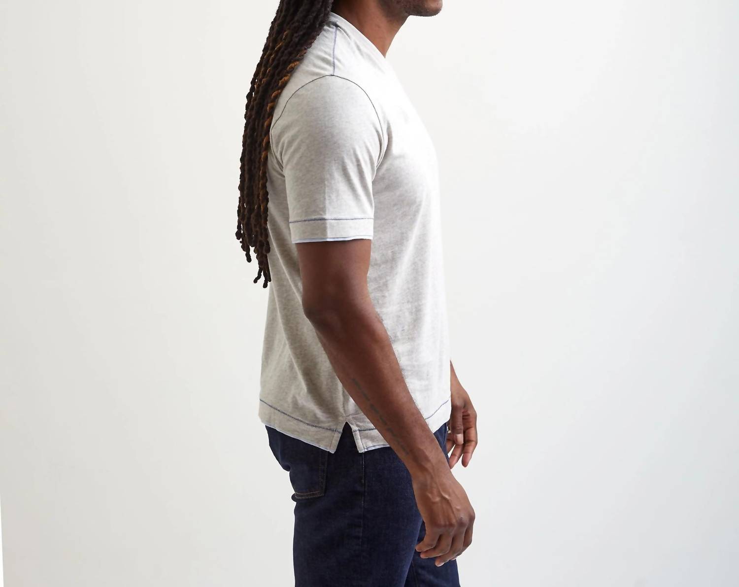Left Coast Tee - County Line Layered Effect High V-neck Tee Shirt