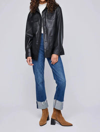 Gentle Fawn - Grenadine Faux Leather Belted Trench Jacket