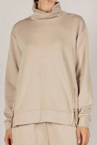 P.Cill - Mock Neck Scuba Sweatshirt