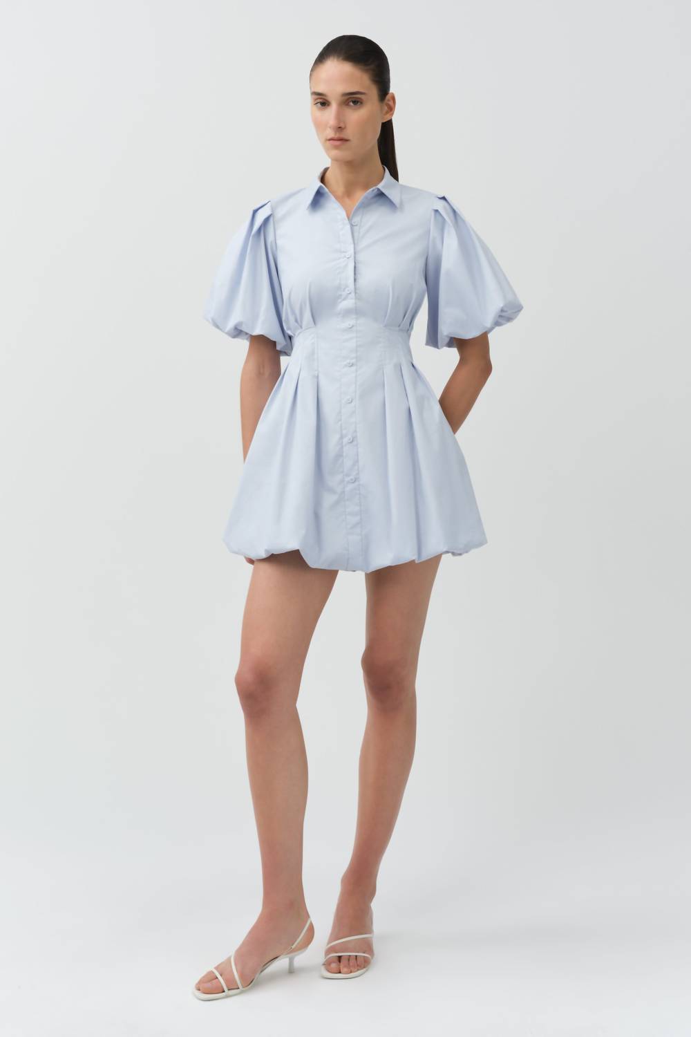 Simkhai - Cleo Balloon Pintuck Mini Dress