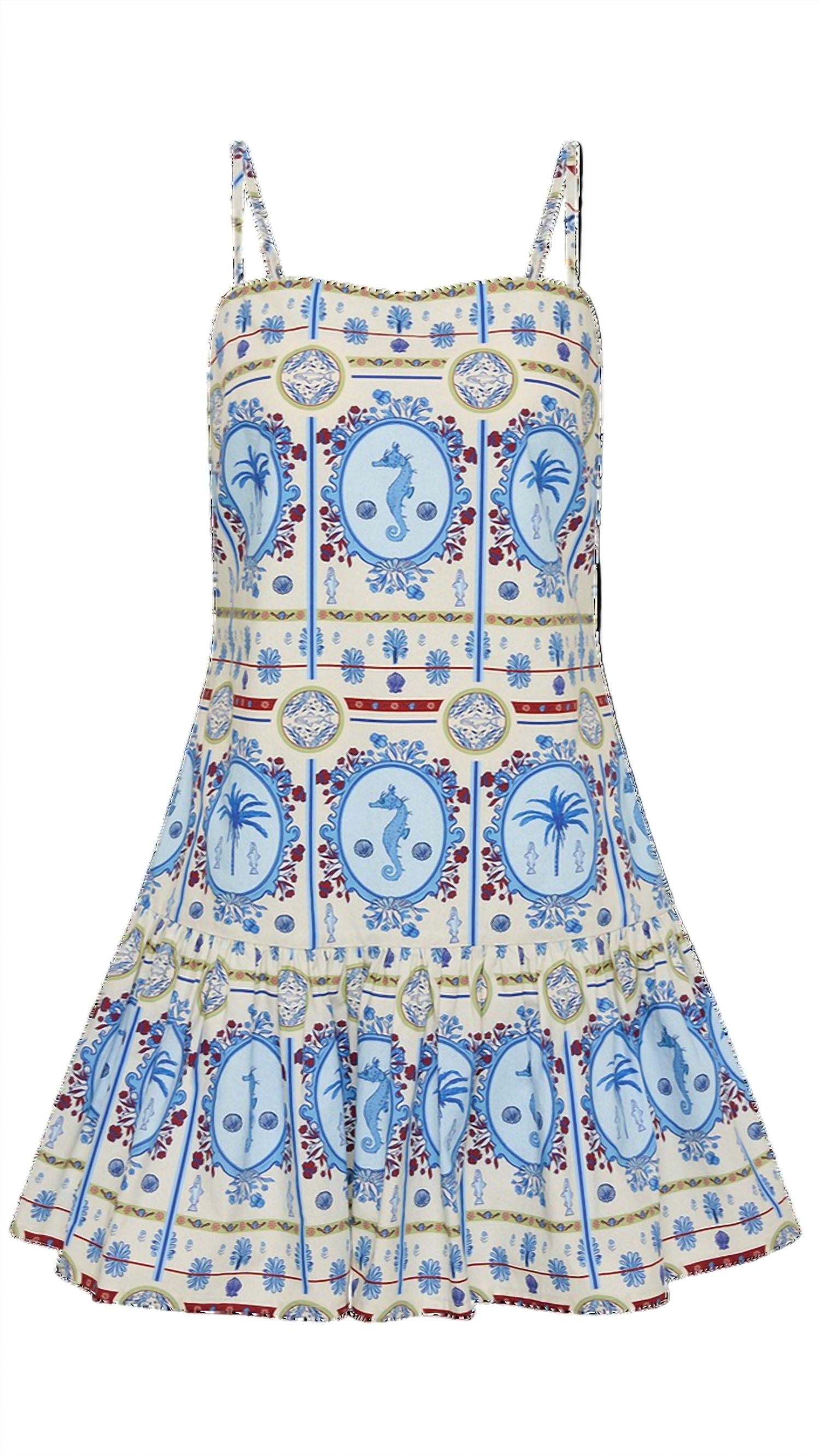 Palm Noosa Lima Mini Dress in lagoona tile - women's dress - view 7