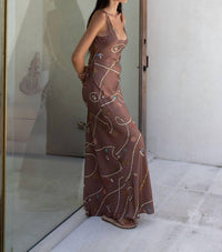 ROAME Jimena Maxi Dress in fortuna - women's skirt - detail view