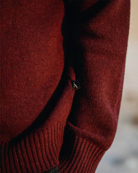 Anian The Cashmino Crewneck Top in merlot - men's sweater - alternate view