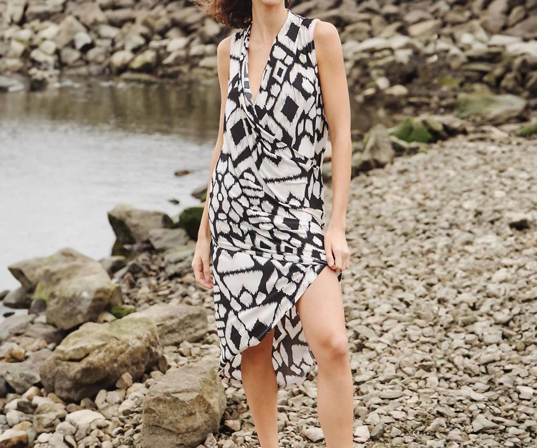 Clara Sunwoo - Silky Pleated Tulip Hem Dress
