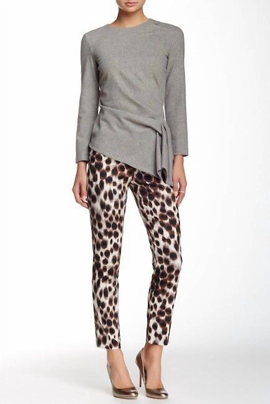 Lk Bennett - Pansy Animal Print Straight Leg Trousers