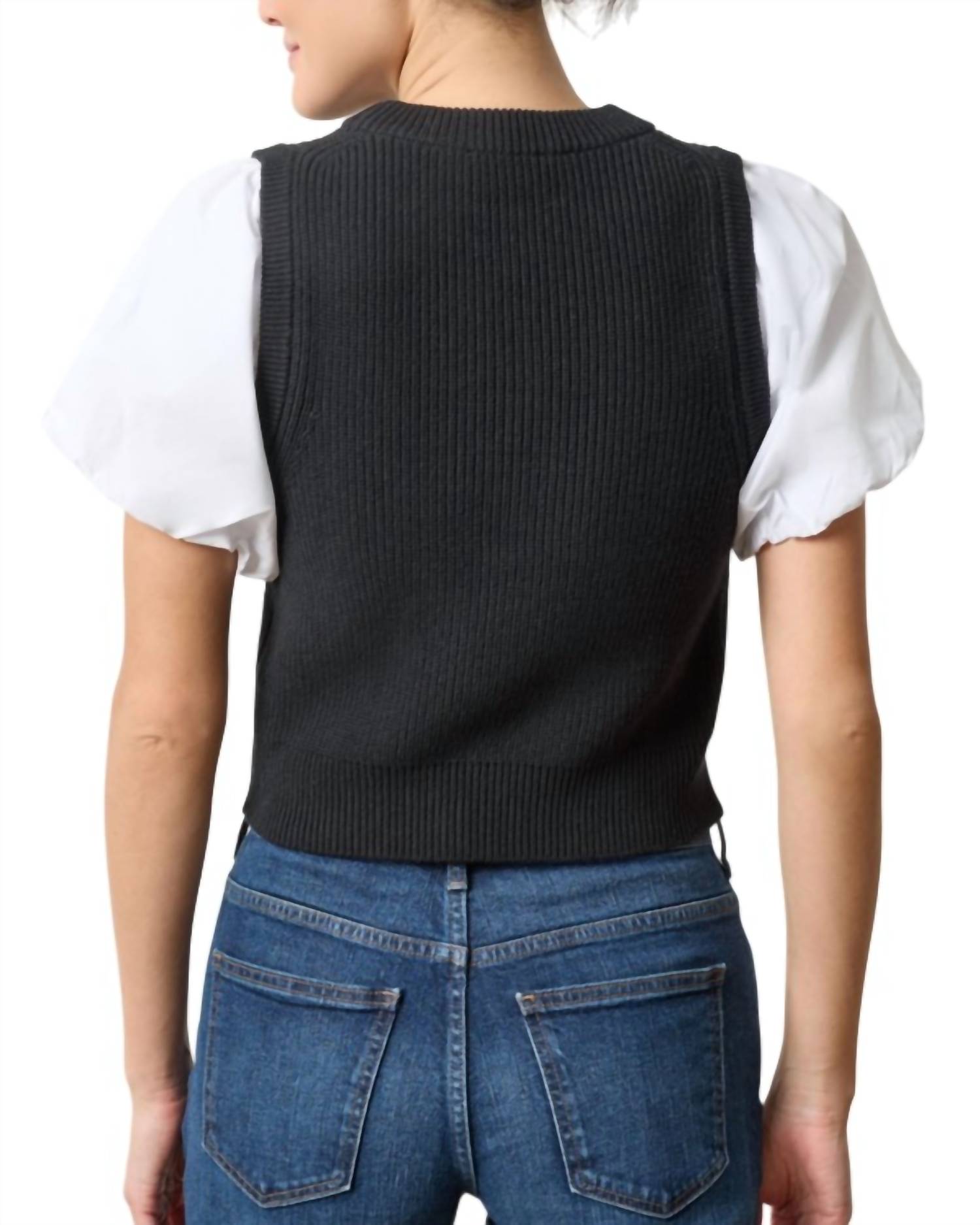 Lilla P - Mixed Media Pullover Sweater