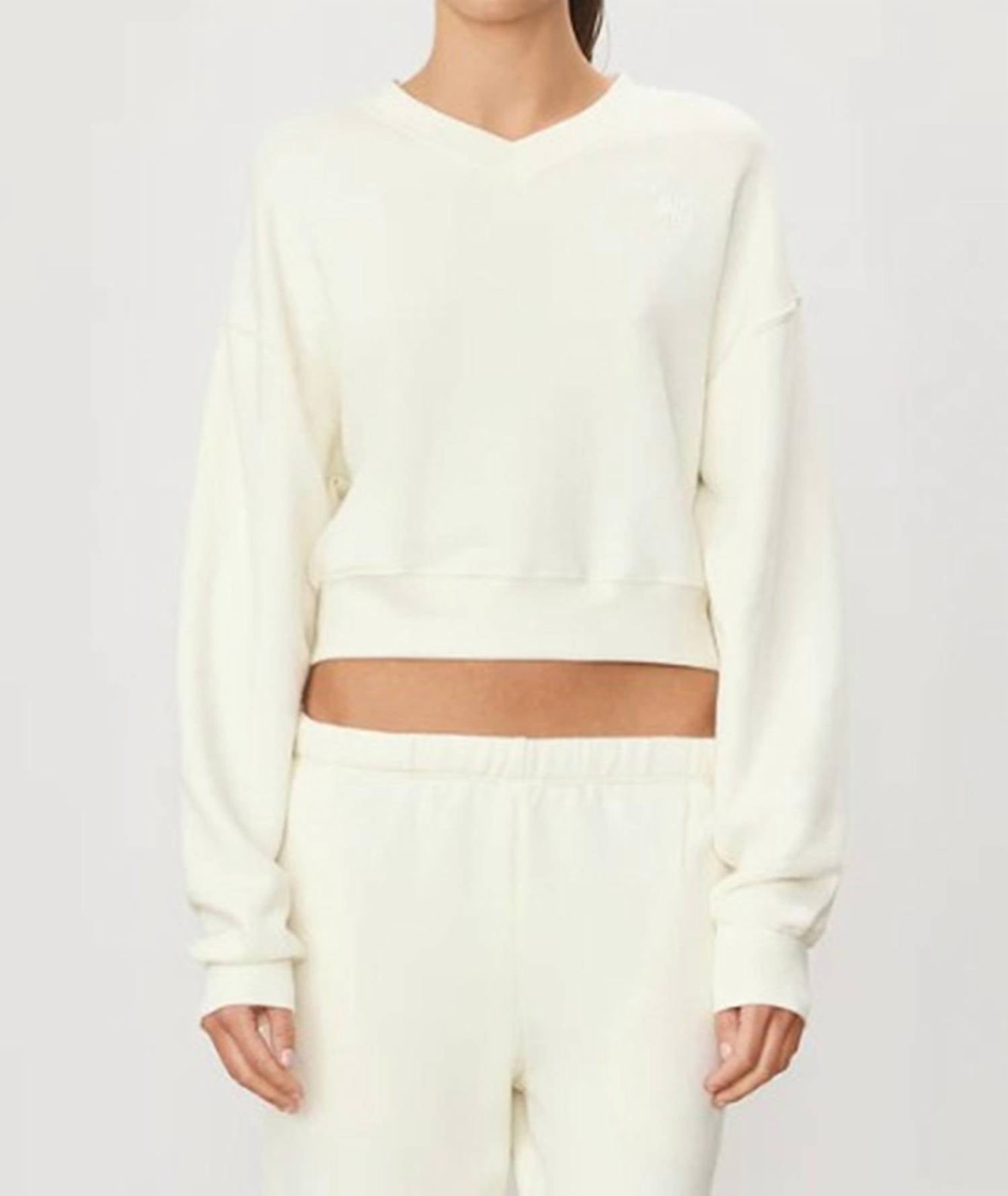 Eterne - Cropped V-neck Sweatshirt