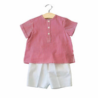 Paloma De La O - Kid's Striped Short Sleeve Set