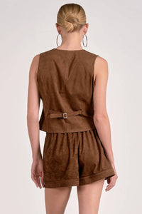 Elan - Suede Sleeveless Vest