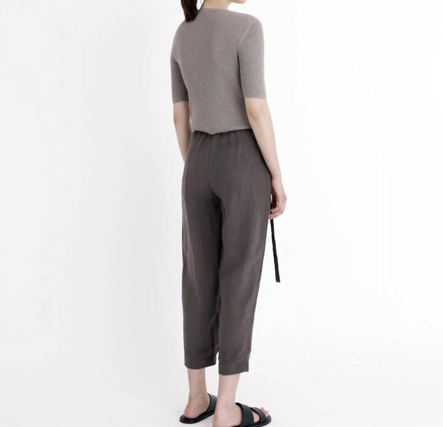7115 By Szeki - Ribbed Short Sleeve Top