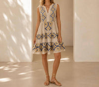 Mystery Resort - Seabreeze Embroidered Mini Dress