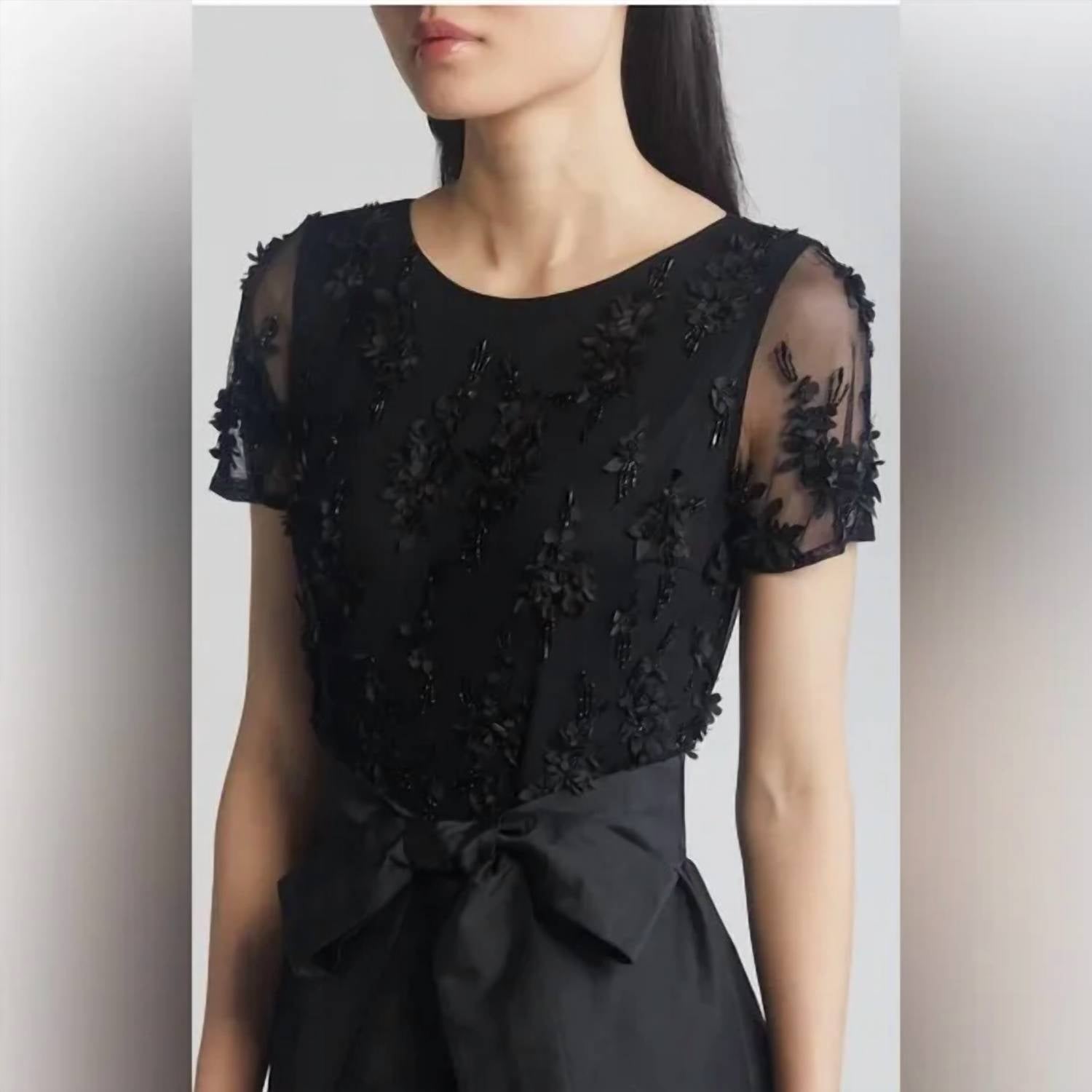 Pisarro Nights - 3d Floral Bodicebeaded Gown Dress