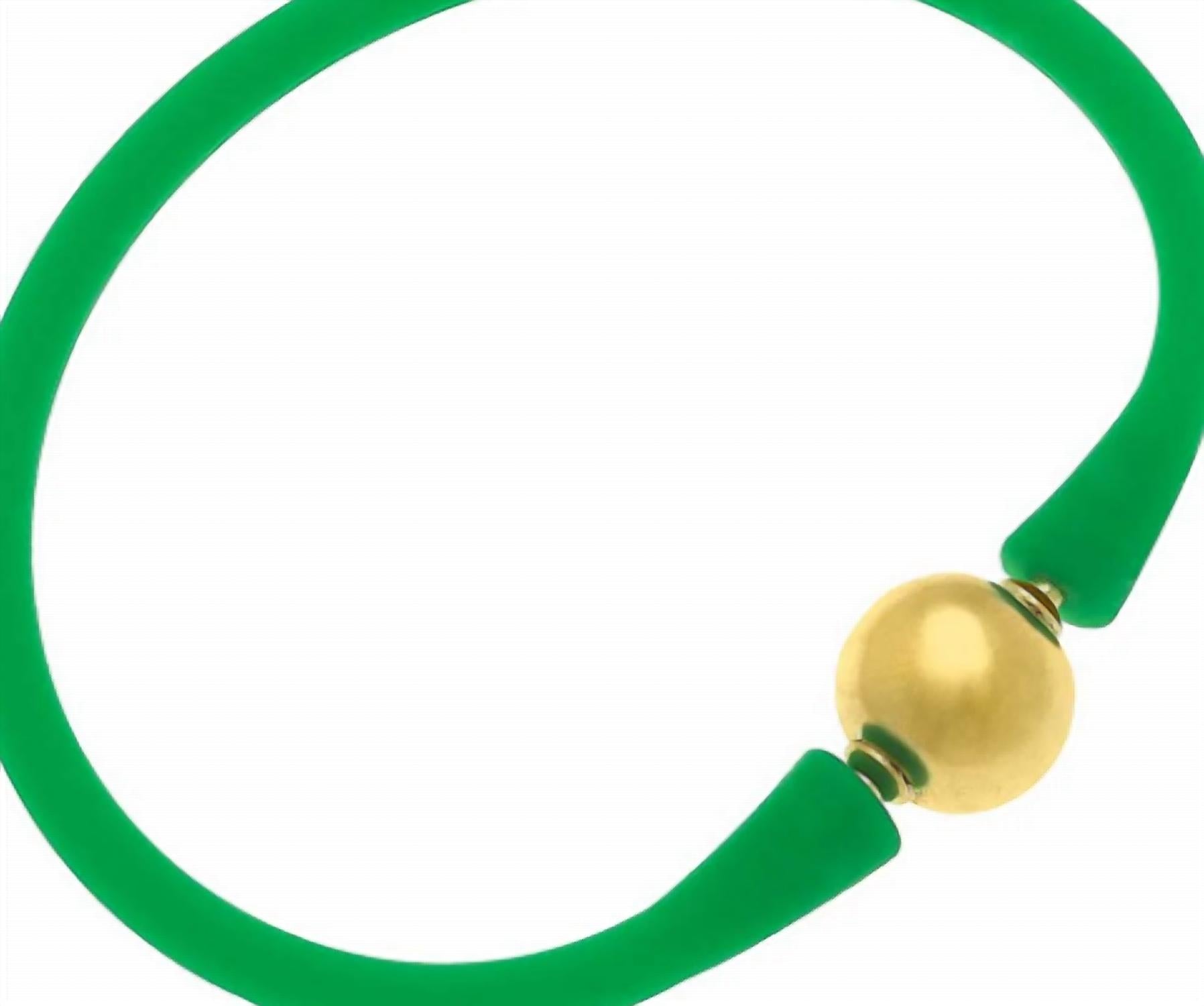 Canvas Style - Kids' Bali 24k Gold Plated Ball Bead Silicone Bracelet