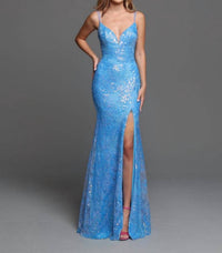 Sparkle Bridal Couture - Patterned Sequin Fit & Flare Prom Dress