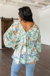 Jodifl - Fabled In Floral Draped Peplum Top