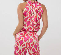 ESQUALO Tirsa Top in halter disco spark - women's blouse - detail view