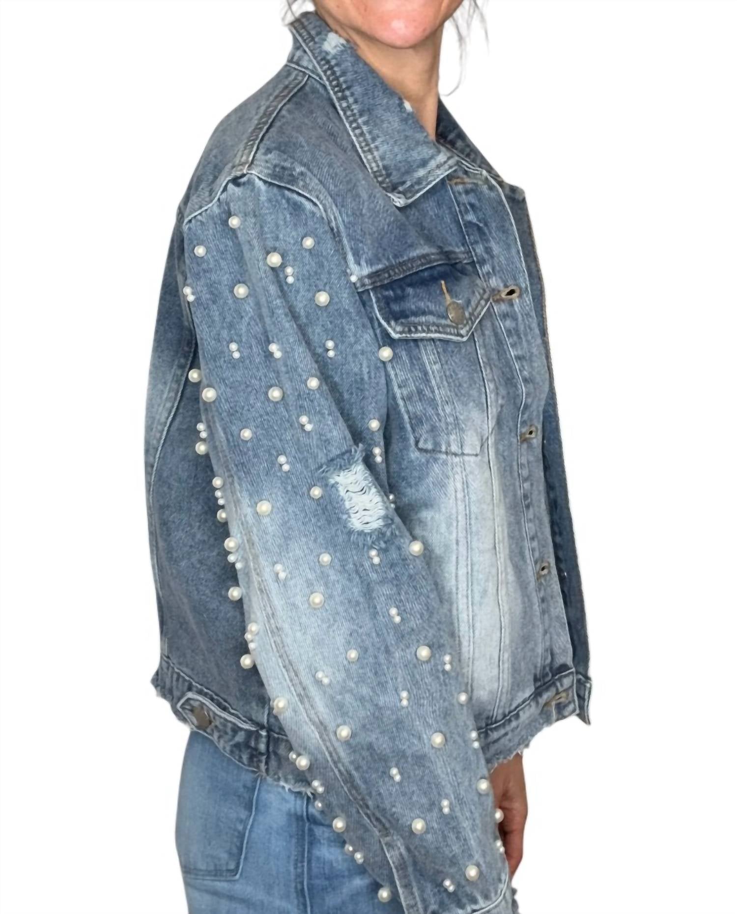 Vocal Apparel - Pearlesque Pearl Denim Jacket