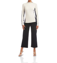 Fifteen Twenty Cass Colorblock Mockneck Top in bone - women's shirt
