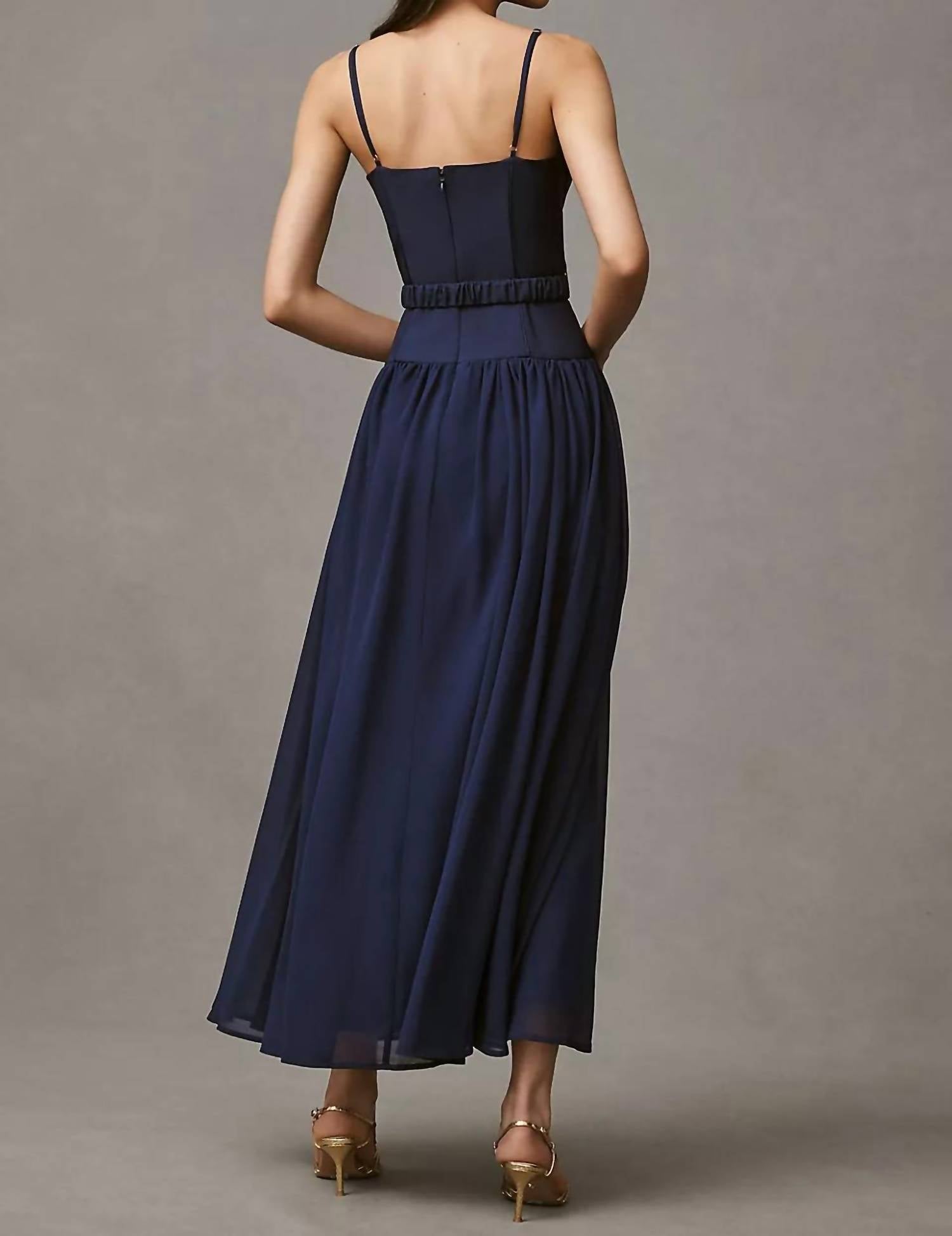 Hutch - Ruby Sleeveless Bustier Belted Drop-waist Maxi Dress