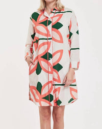 Modaposa - Carlotta Midi Shirt Dress Moroccan Picturesque