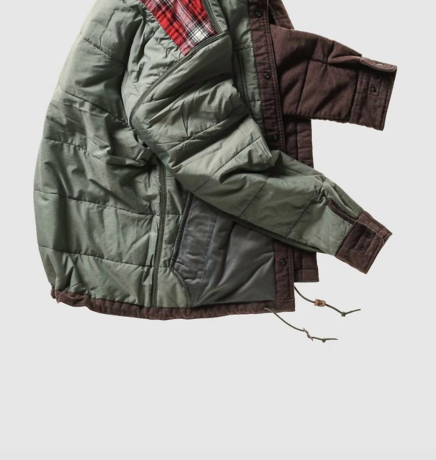 Relwen Men's Moleskin Snap Cpo Jacket in dark brown - men's jacket - alternate view