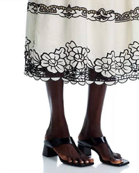 Elie Tahari - Poppy Embroidered Midi Skirt