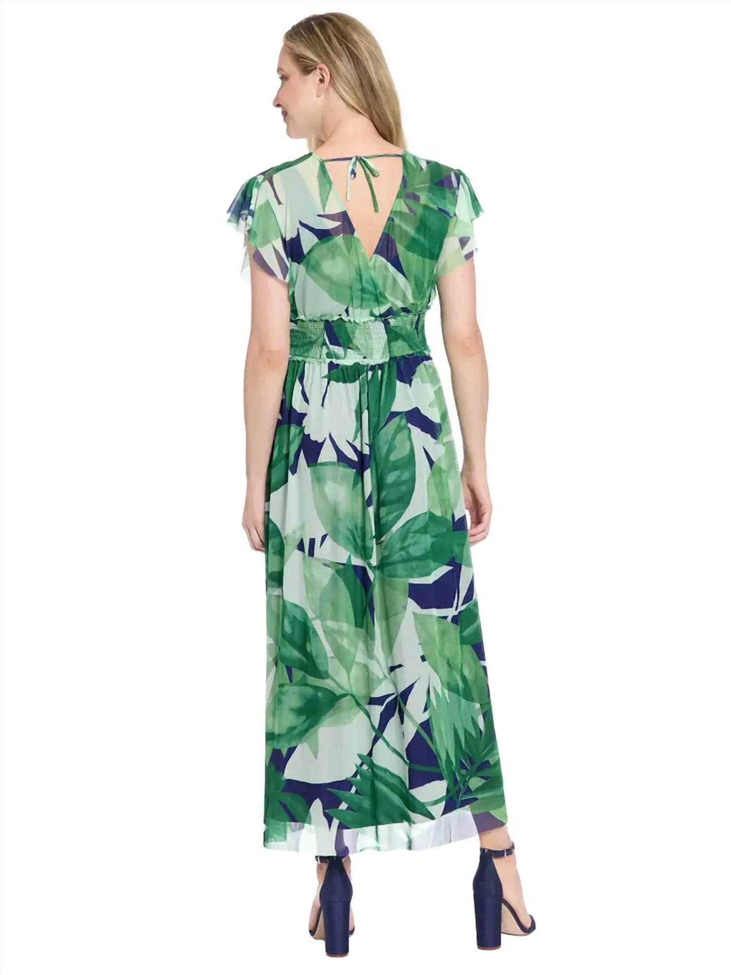 Donna Morgan - V-Neck Floral Maxi Dress